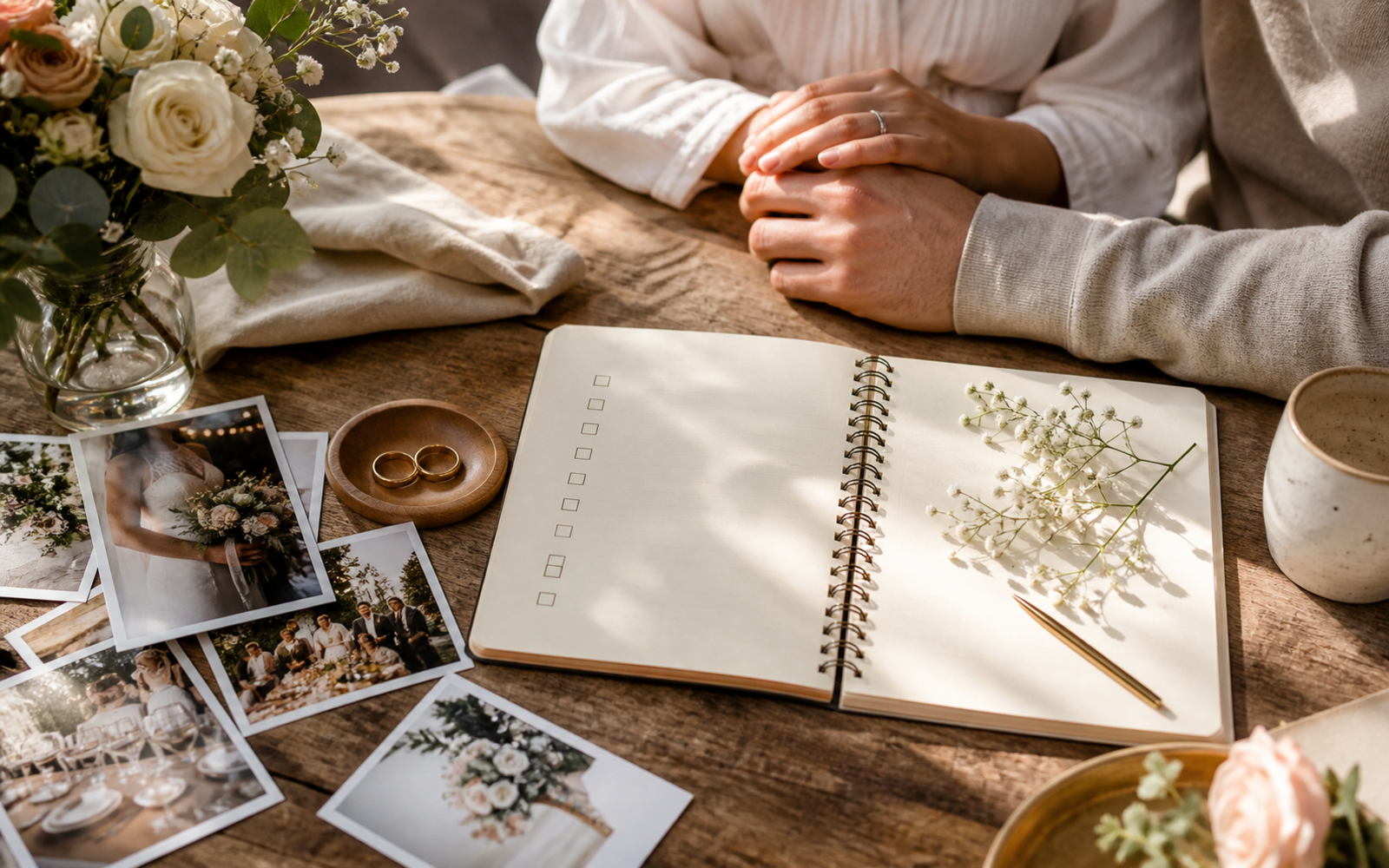 Wedding memory checklist with private digital album